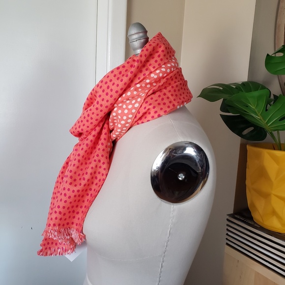 Polka Dot Reversible Scarf NEW! - Picture 3 of 14